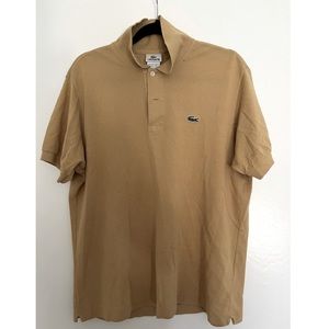 Lacoste - Short sleeve polo size 5 Medium, sand/tan